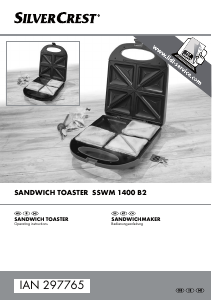 Bruksanvisning SilverCrest SSWM 1400 B2 Smörgåsgrill