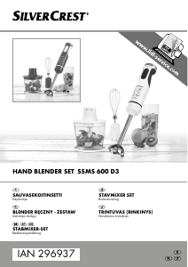 Bedienungsanleitung SilverCrest IAN 296937 Stabmixer