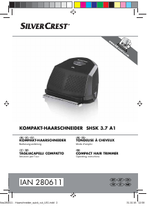 Manual SilverCrest SHSK 3.7 A1 Hair Clipper