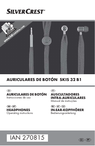 Manual de uso SilverCrest SKIS 32 B1 Auriculares