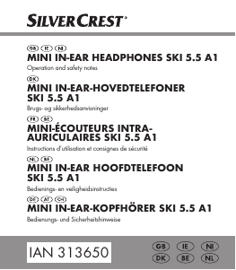 Mode d’emploi SilverCrest SKI 5.5 A1 Casque
