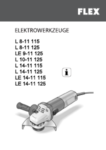 Brugsanvisning Flex LE 9-11 125 Vinkelsliber