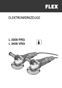 Bruksanvisning Flex L 3406 VRG Vinkelslip