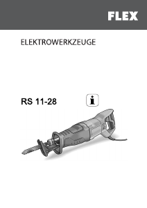 Manuál Flex RS 11-28 Elektrická pila ocaska