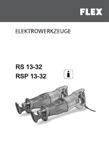 Manual Flex RSP 13-32 Ferăstrău cu piston