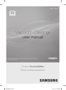 Manual Samsung VCJG05RV Vacuum Cleaner