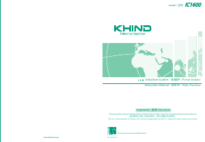 Manual Khind IC1600 Hob