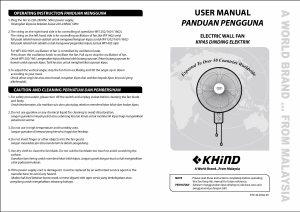 Handleiding Khind WF1602 Ventilator