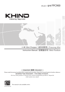Bruksanvisning Khind FPC900 Minihackare