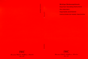 Mode d’emploi IWC IW375003 Da Vinci Perpetual Calendar Montre