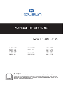 Manual de uso Kaysun KAY-S 26 DR8 Aire acondicionado