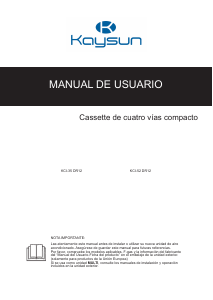 Manual de uso Kaysun KCI-52 DR12 Aire acondicionado