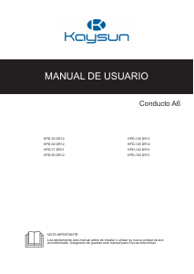 Manual de uso Kaysun KPDC-140 DTR12 Aire acondicionado