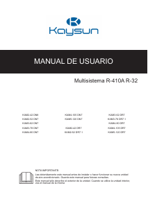 Manual de uso Kaysun KAM4-80 DN7 Aire acondicionado