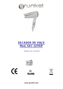 Manual de uso Grunkel SEC-12TRIP Secador de pelo