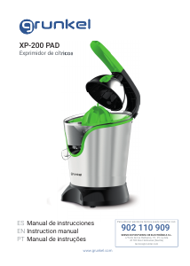 Manual Grunkel XP-200 PAD Espremedor de citrinos