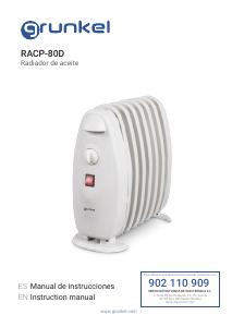 Manual de uso Grunkel RACP-80D Calefactor