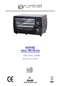 Manual de uso Grunkel HR-9LGH Horno