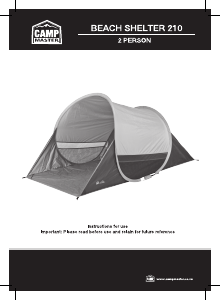 Manual Camp Master Beach Shelter 210 Tent