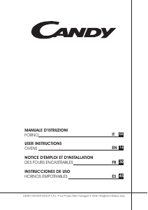 Manual Candy FCEK826XL/E Oven