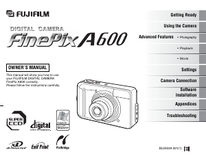 Handleiding Fujifilm FinePix A600 Digitale camera