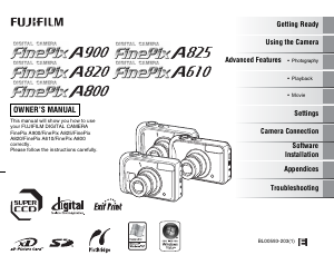 Handleiding Fujifilm FinePix A820 Digitale camera
