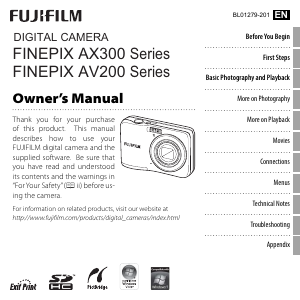 Manual Fujifilm FinePix AX300 Digital Camera