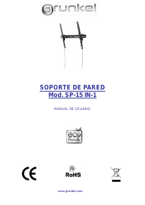 Manual de uso Grunkel SP-15 IN-1 Soporte de pared
