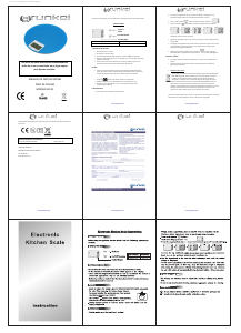 Handleiding Grunkel BCR-01 Keukenweegschaal