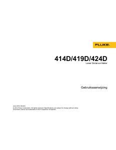 Handleiding Fluke 414D Afstandsmeter