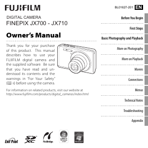 Handleiding Fujifilm FinePix JX710 Digitale camera