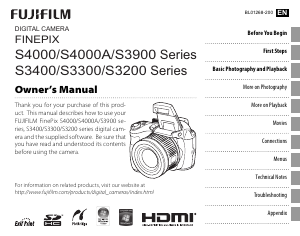 Handleiding Fujifilm FinePix S3400 Digitale camera