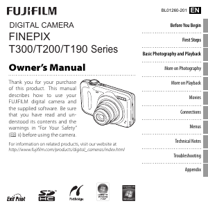 Handleiding Fujifilm FinePix T200 Digitale camera