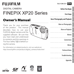 Manual Fujifilm FinePix XP20 Digital Camera