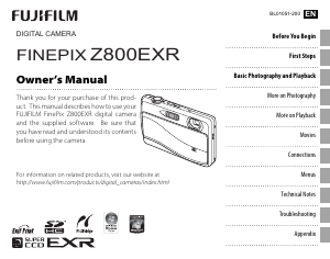 Handleiding Fujifilm FinePix Z800EXR Digitale camera