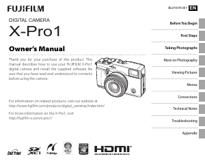 Handleiding Fujifilm X-Pro1 Digitale camera