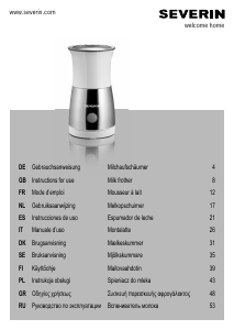Käyttöohje Severin SM 3581 Maidonvaahdotin