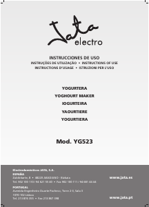 Handleiding Jata YG523 Yoghurtmaker