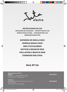 Manuale Jata BT126 Frullatore a mano