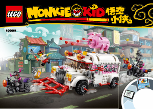 Manual Lego set 80009 Monkie Kid Pigsys food truck