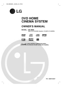 Bruksanvisning LG DA-5630AD Hembiopaket