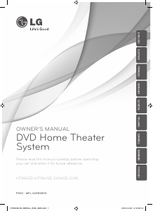 Handleiding LG HT356SD Home cinema set