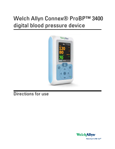 Bruksanvisning Welch Allyn Connex ProBP 3400 Blodtrycksmätare