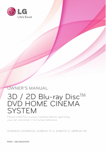 Bruksanvisning LG HX806SG Hembiopaket