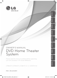 Handleiding LG HT806TH Home cinema set
