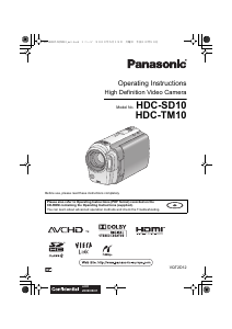 Bruksanvisning Panasonic HDC-TM10 Videokamera