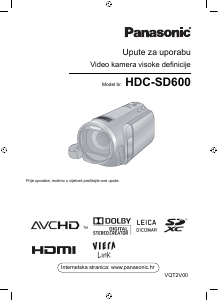 Priručnik Panasonic HDC-SD600EG Videokamera