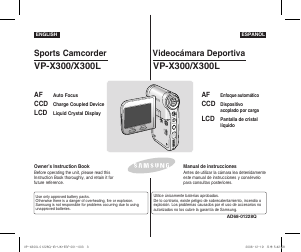 Manual de uso Samsung VP-X300L Videocámara