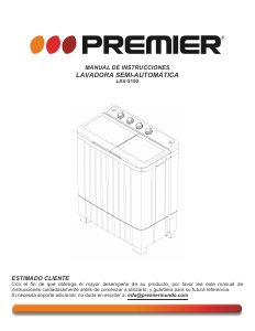 Manual de uso Premier LAV-5150 Lavadora