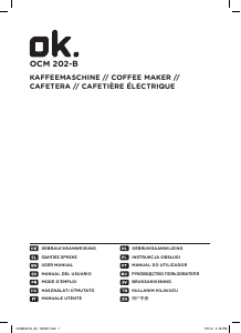 Manual OK OCM 202 Máquina de café